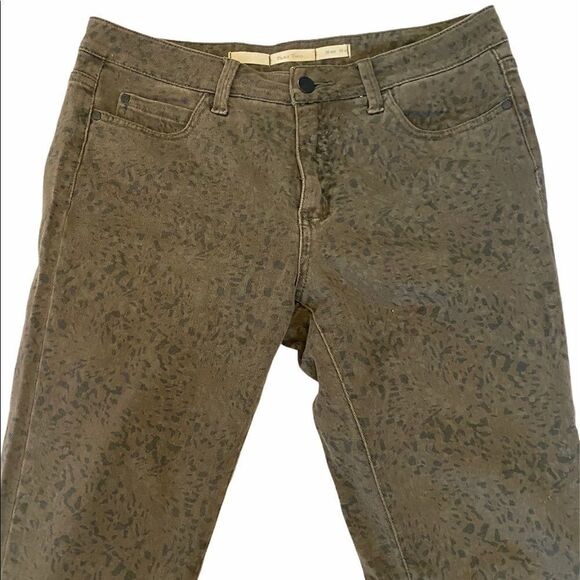 PART TWO Green Leopard Stretch Straight Leg Jean - Picture 3 of 11